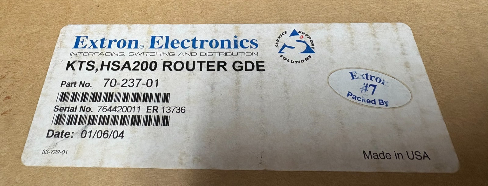 Extron Electronics HSA 400 Router Guide (P/N:  70-189-01)