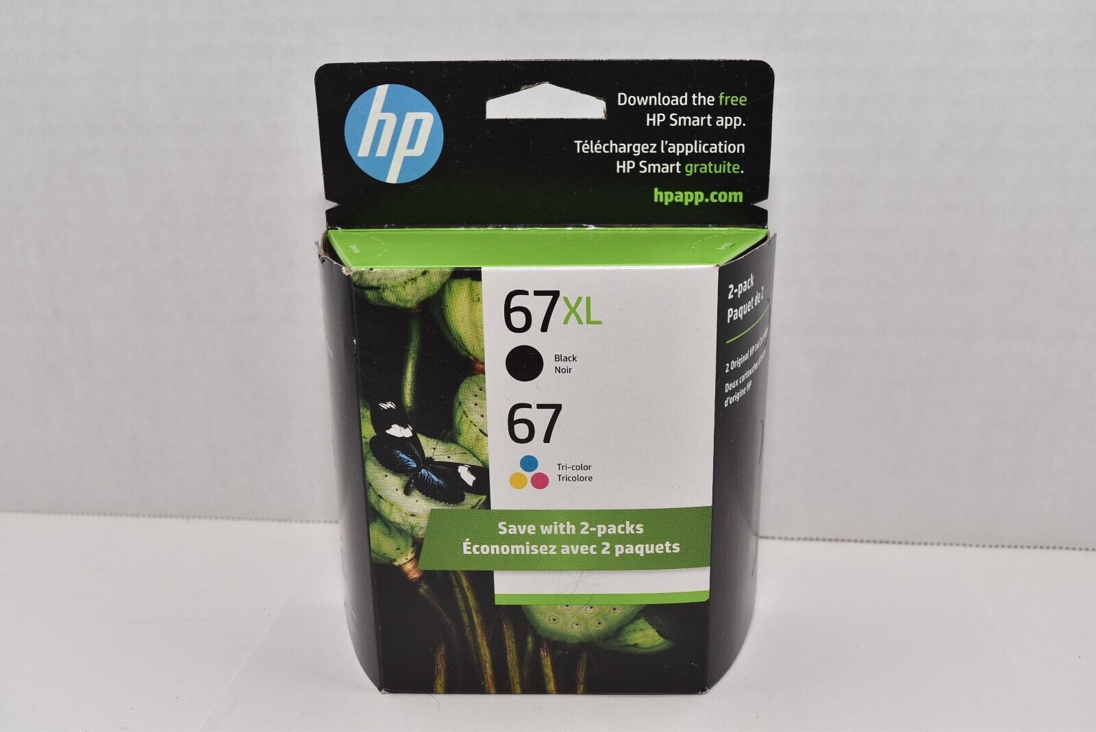 HP (67XL + 67) Black High Yield and Tri-Color Combo Pack Cartriges