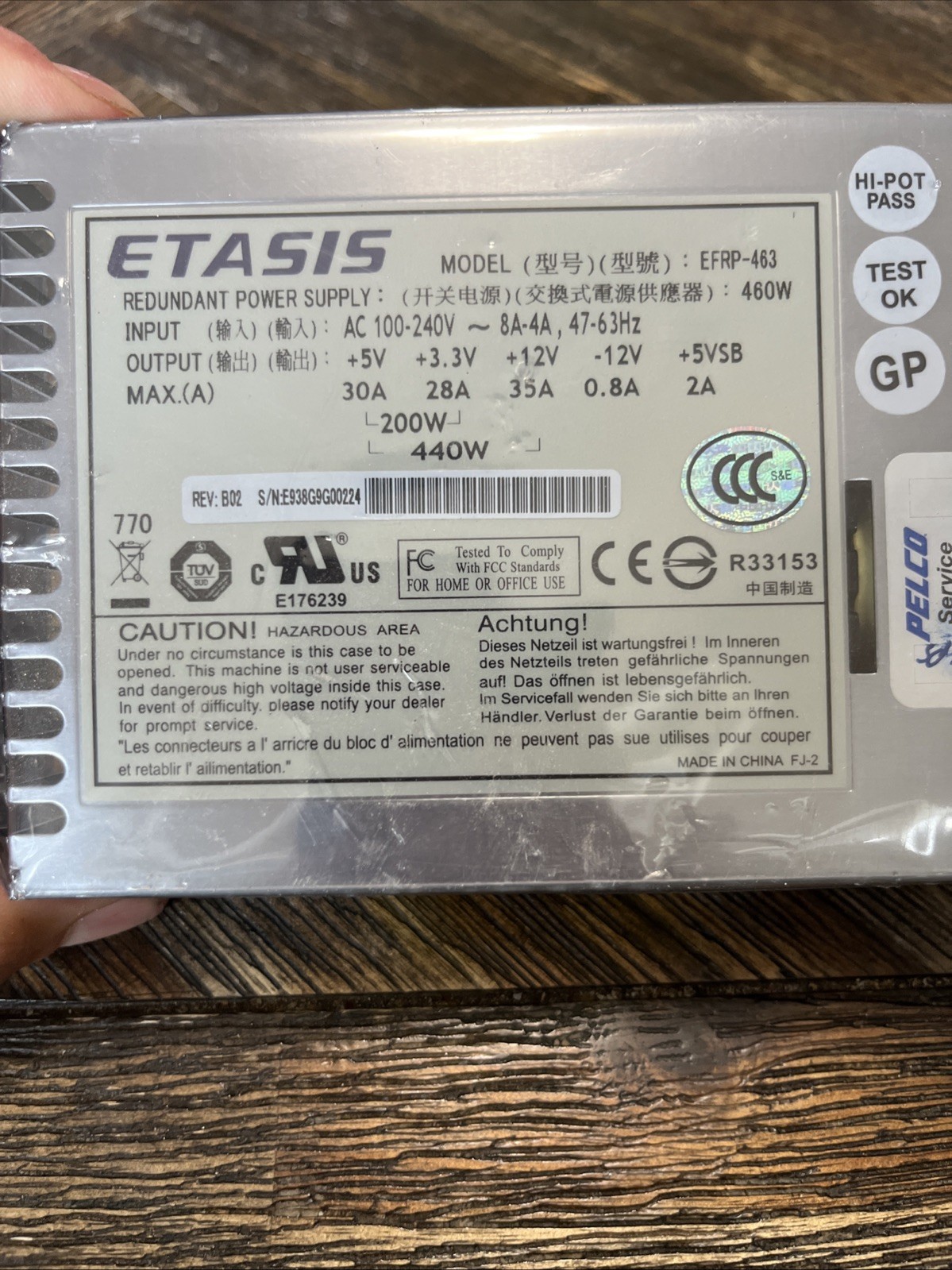 ETASIS EFRP-463 Power Supply Module 460W New In Box