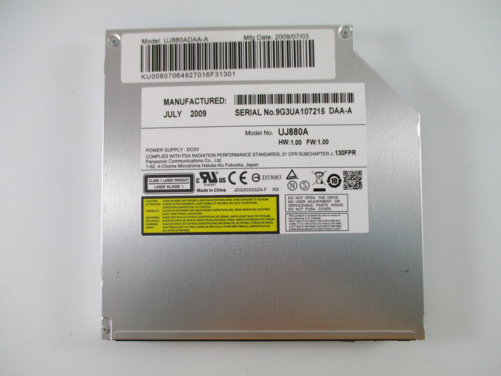Dvd Drive PANASONIC UJ880A Original #0