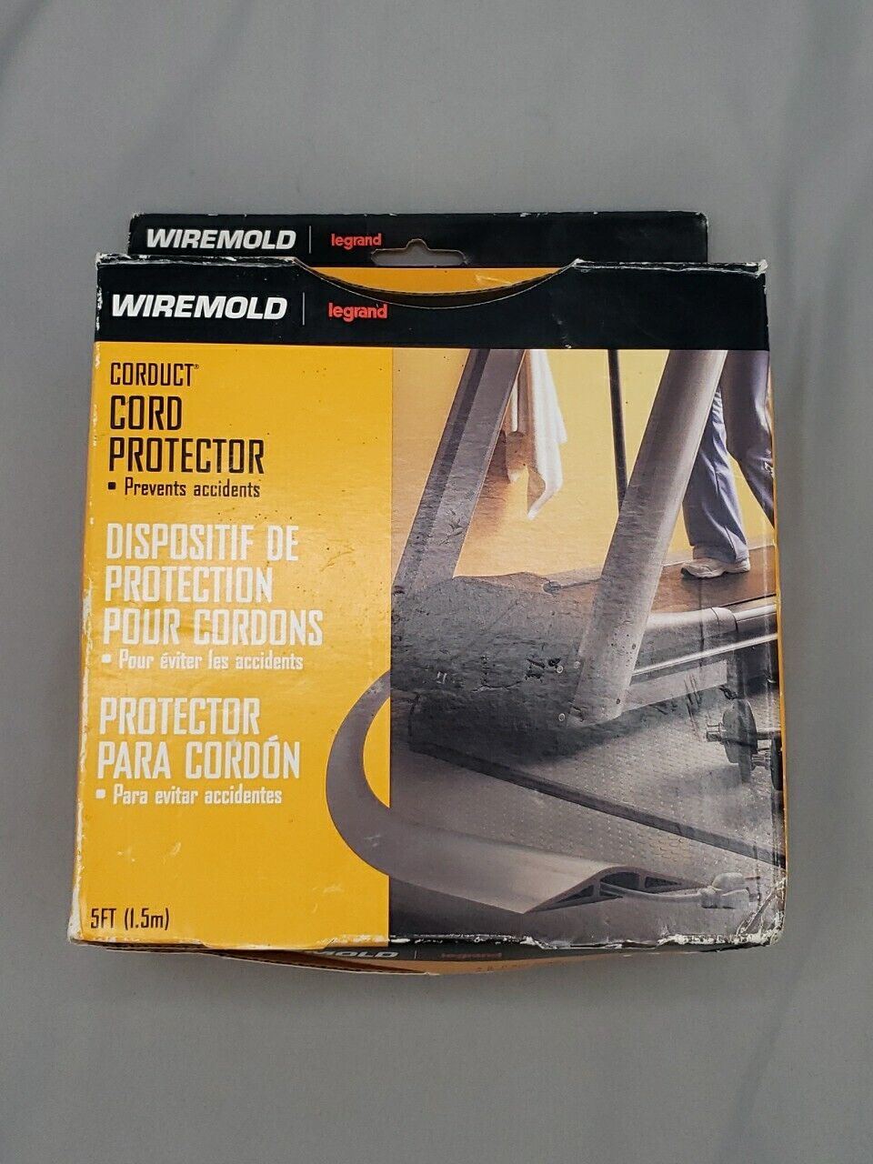 Legrand Wiremold Corduct Cord Protector 5\' Gray - Brand New - Shelf Worn Box