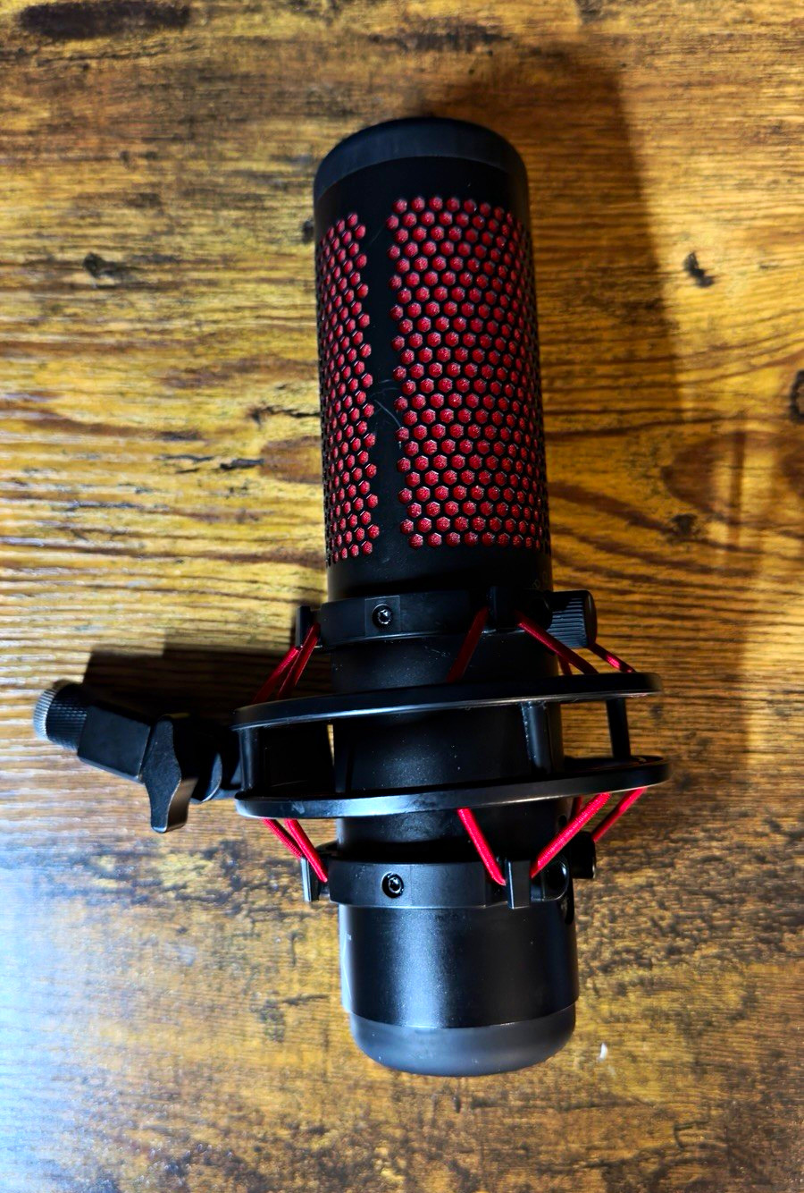 HyperX QuadCast USB Microphone Black/Red w/ Shock Mount, USB Cable