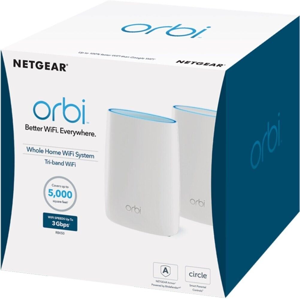 NEW - Netgear Orbi Whole Home Mesh Wifi System with Tri-Band - ROUTER+ SATELLITE