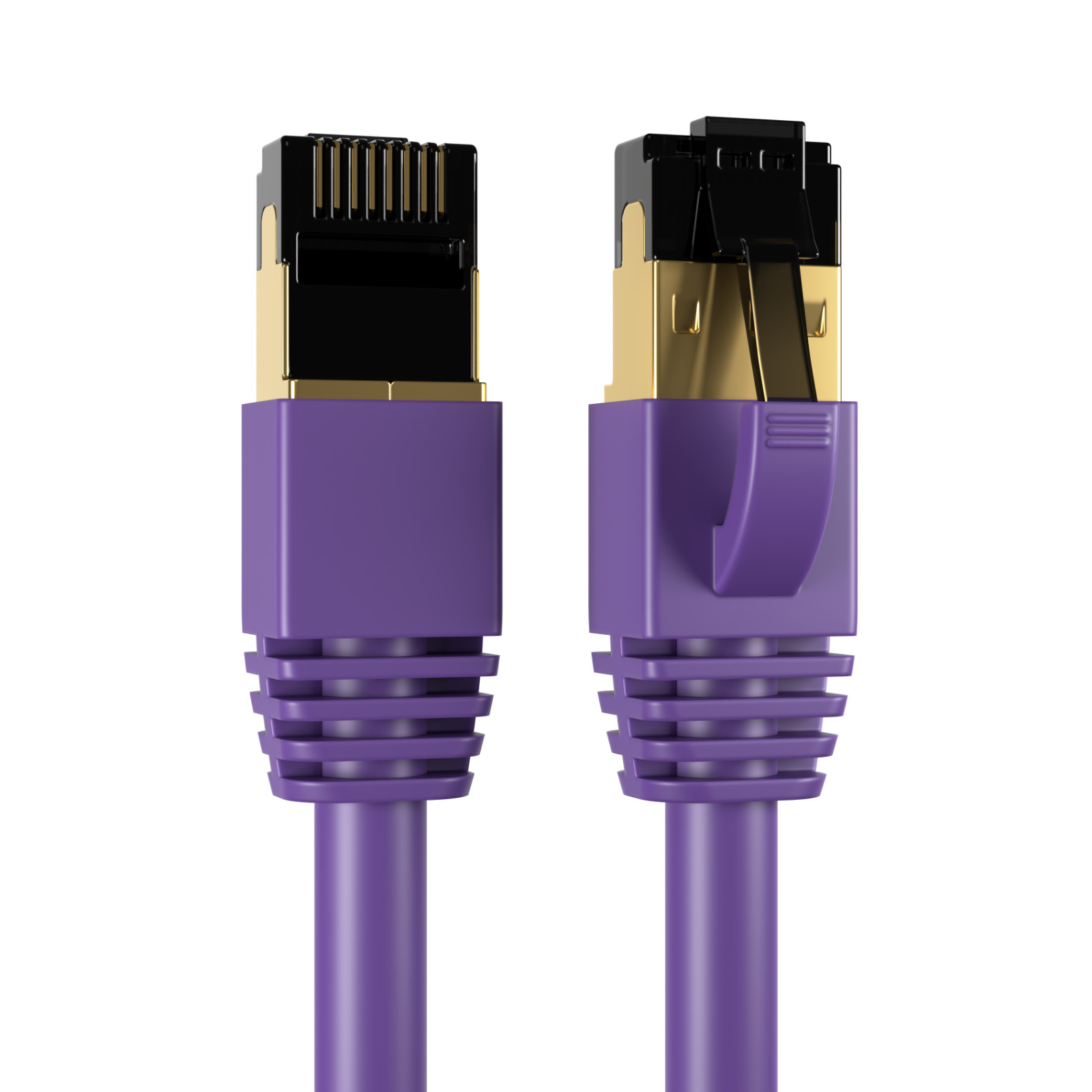 CAT8 Purple SFTP Ethernet Cable 40Gbps 2GHz Copper LAN Wire 0.5FT-75FT Multi LOT