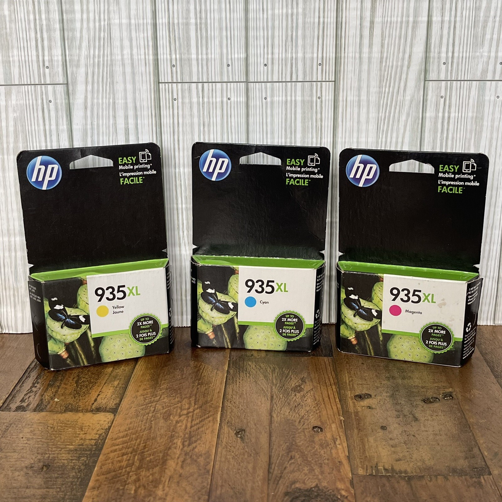 Genuine HP 935XL Magenta, Cyan & Yellow Ink Cartridges Exp: 2019/2018
