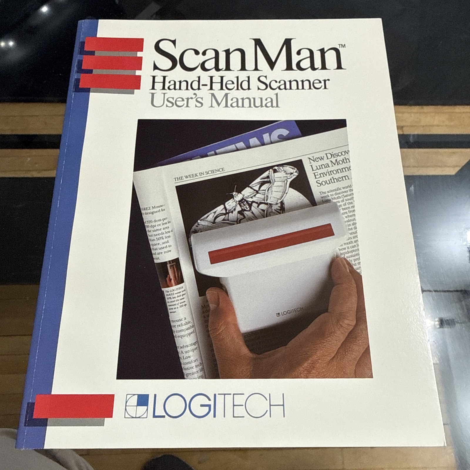 Logitech Scan Man Handheld Scanner Users Manual Vintage ￼