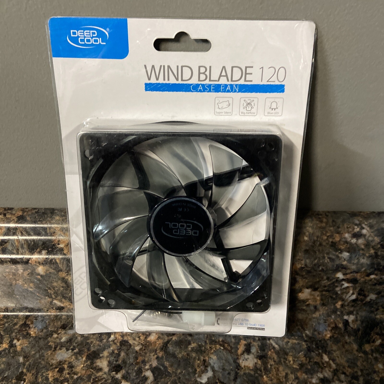 120mm BLUE LED PC Computer Case Cooling Fan Quiet Colorful Black Frame 