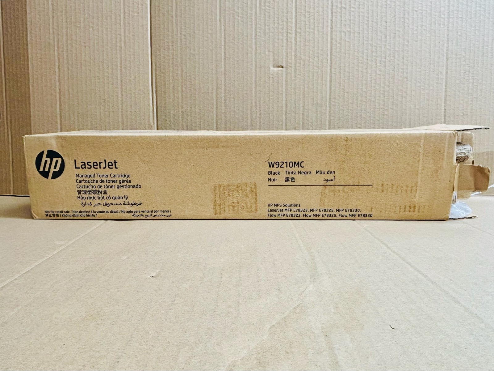 Open OEM HP Color LaserJet Managed Flow MFP E78323,  E78325 Black Toner W9210MC
