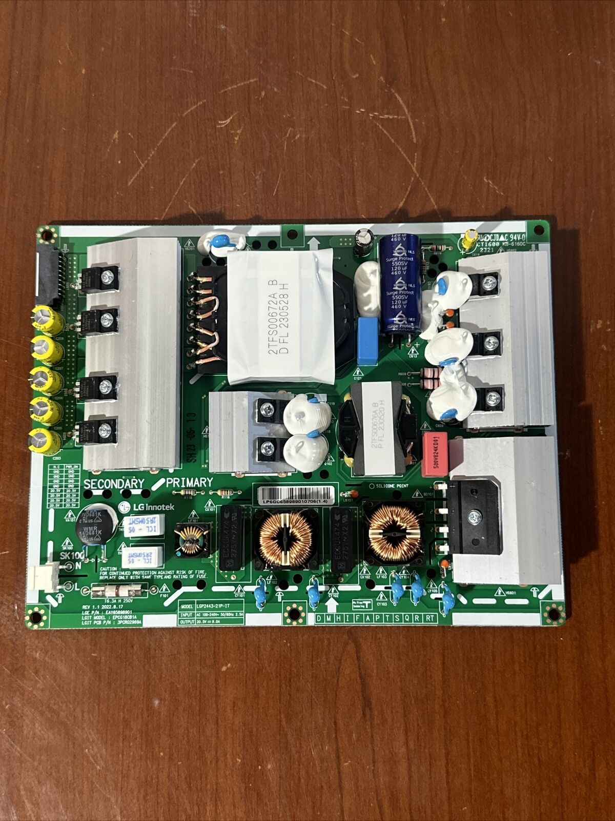 LG 34” UltraWide 34WQ73A Internal Monitor Power Supply Board
