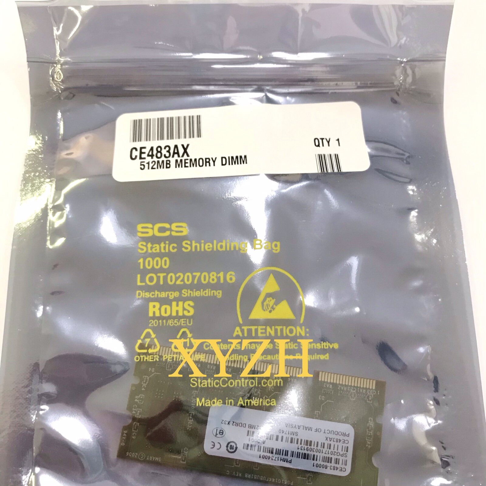 CE483-67902 144pin DDR2 DIMM memory 512MB for Laserjet P4515 M600 M601 M602 M603