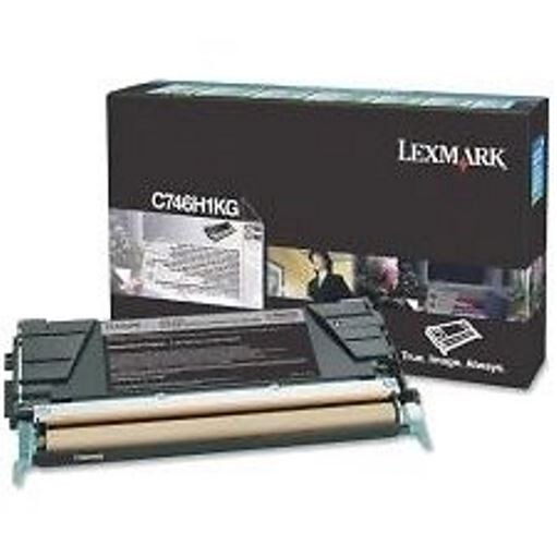 GENUINE ORIGINAL LEXMARK C746H1KG Black Toner T746 C748 Open Bag Open Box