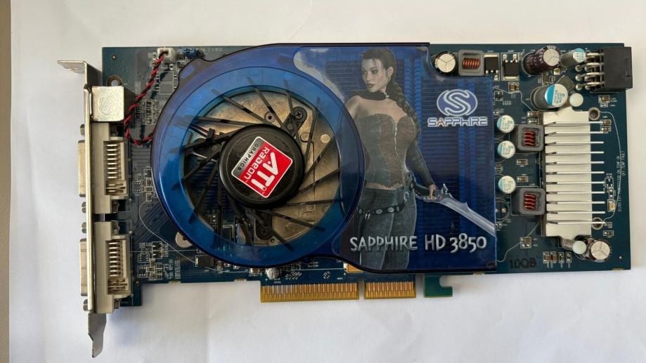RARE Sapphire AMD ATI Radeon HD 3850 512MB GDDR3 AGP 8x Retro Gaming GPU Tested