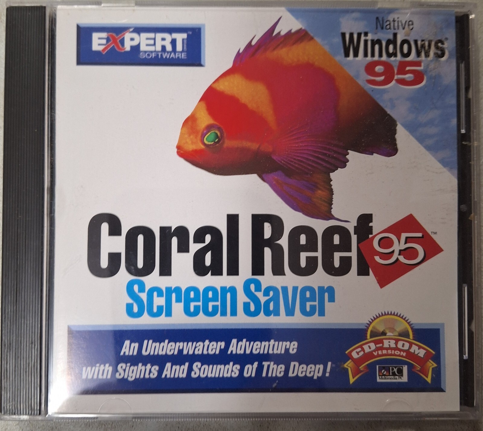 CORAL REEF Screen Saver PC CD ROM Native WINDOWS 95 EXPERT Software /Jewel Case