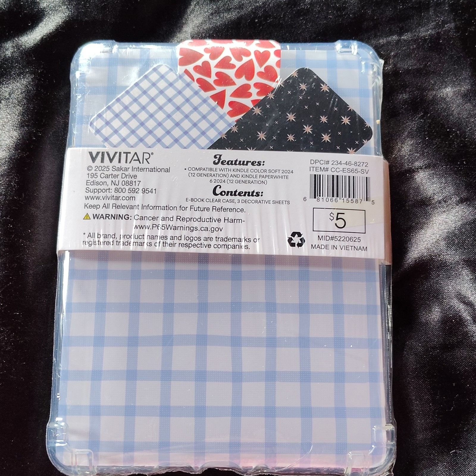 Vivitar Clear Anti-Scratch Case for Kindle Colorsoft/Paperwhite 6 2024 7 in