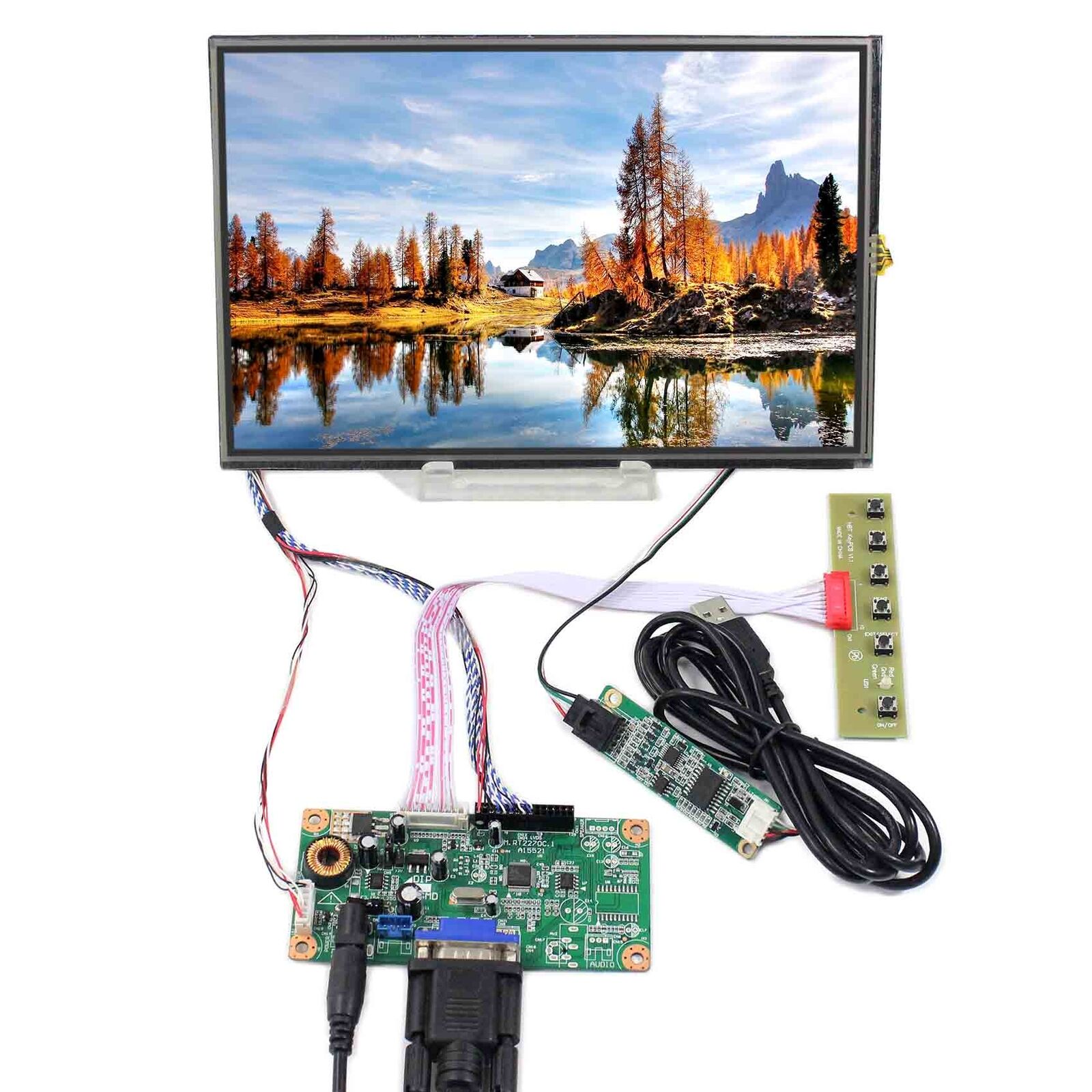 VGA LCD Controller 10.1inch LCD Screen M101NWWB 1280x800 Resistive Touch Panel