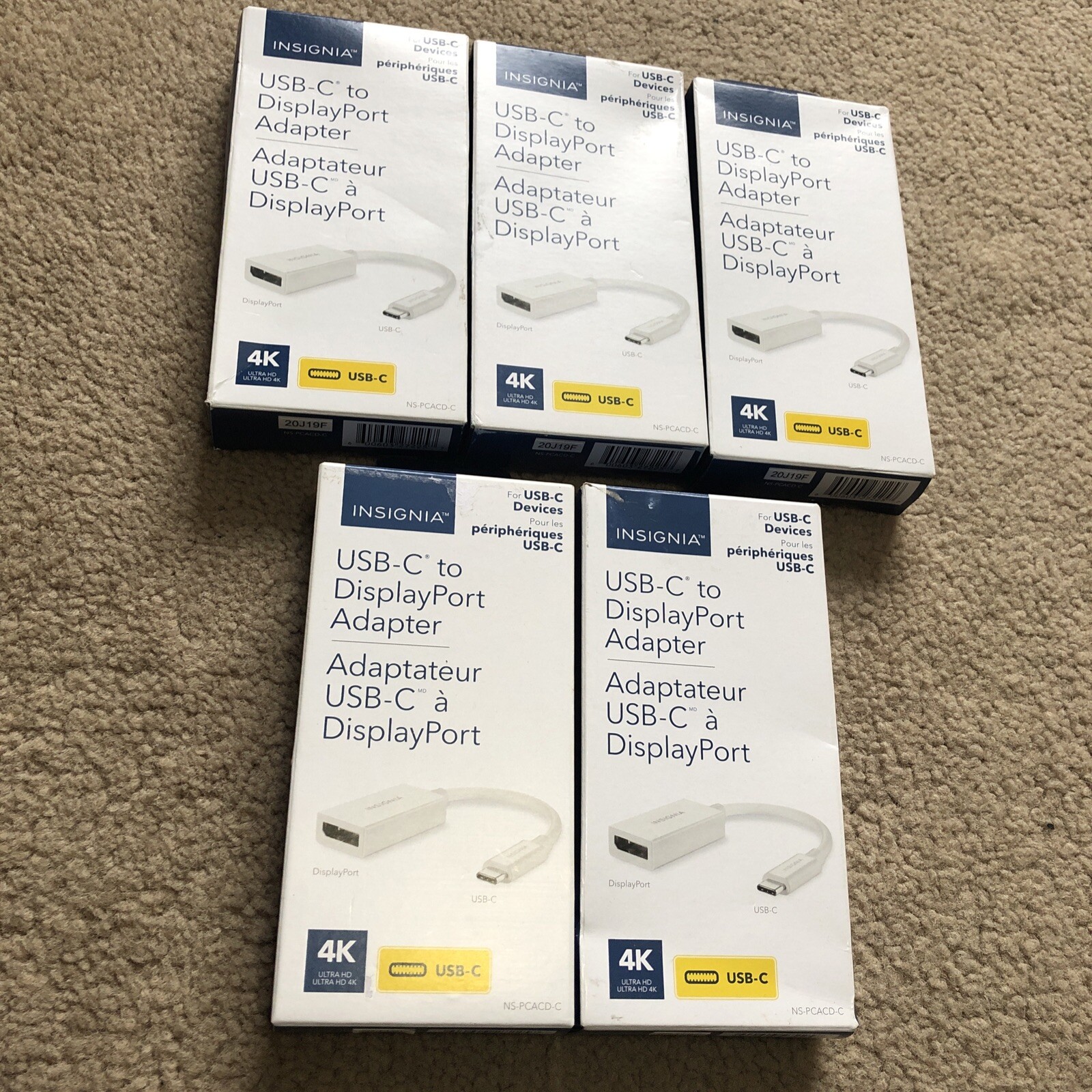 Lot 5X Insignia USB-C to 4K Display Port Adapter Cable for Monitor Macbook PC