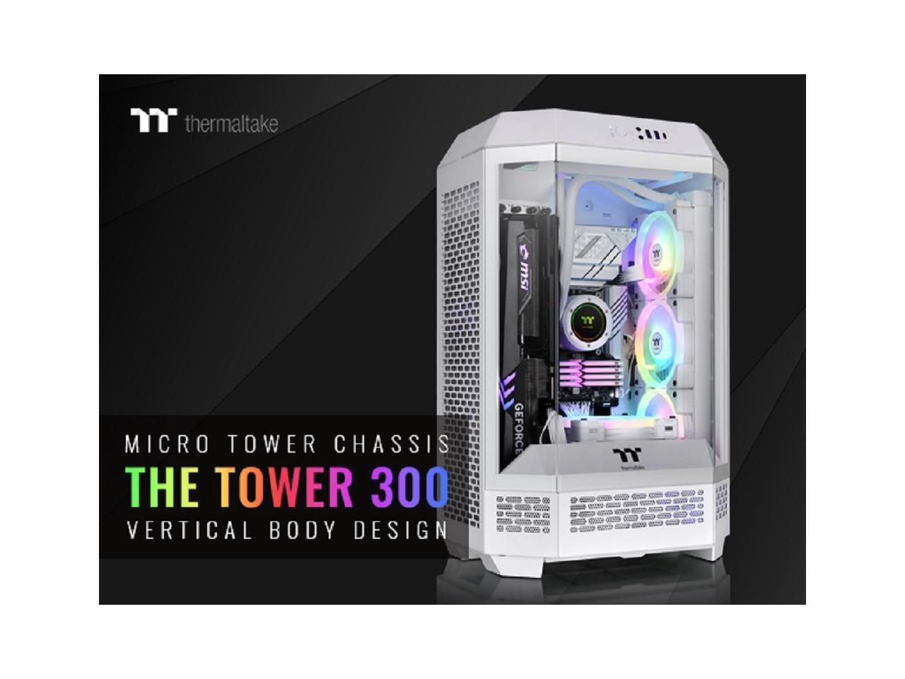 Thermaltake Tower 300 Snow MicroATX Computer PC Case 2x140mm CT Fans Included