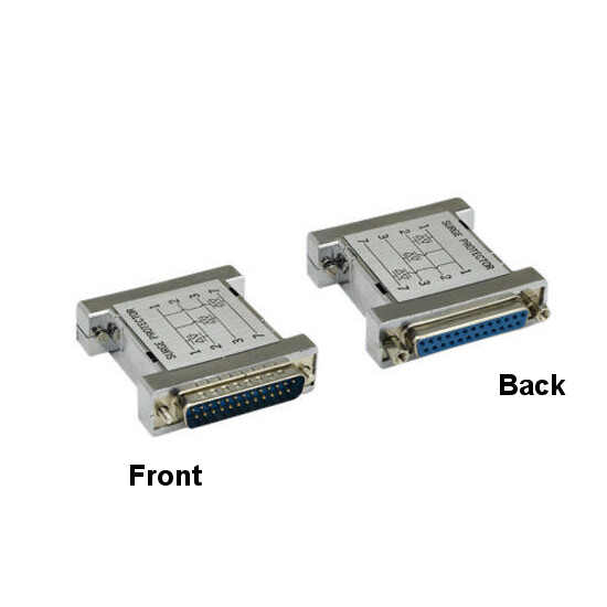 Kentek DB25 25Pin Surge Protector Molded Serial Parallel RS-232 3MOV Male/Female