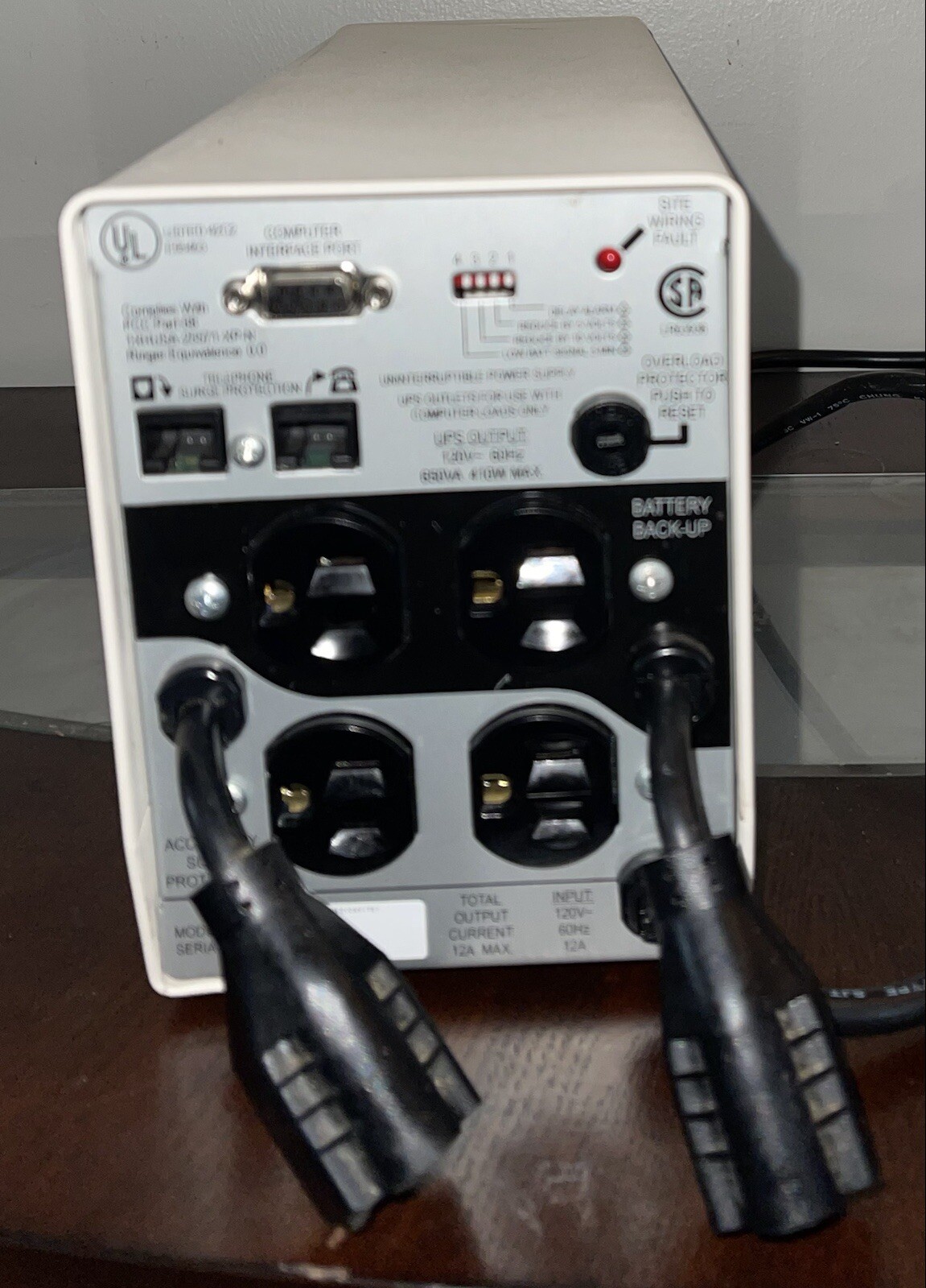 Apc BK650MC 650 Va Voltage Ups Battery Backup Battery Not Included