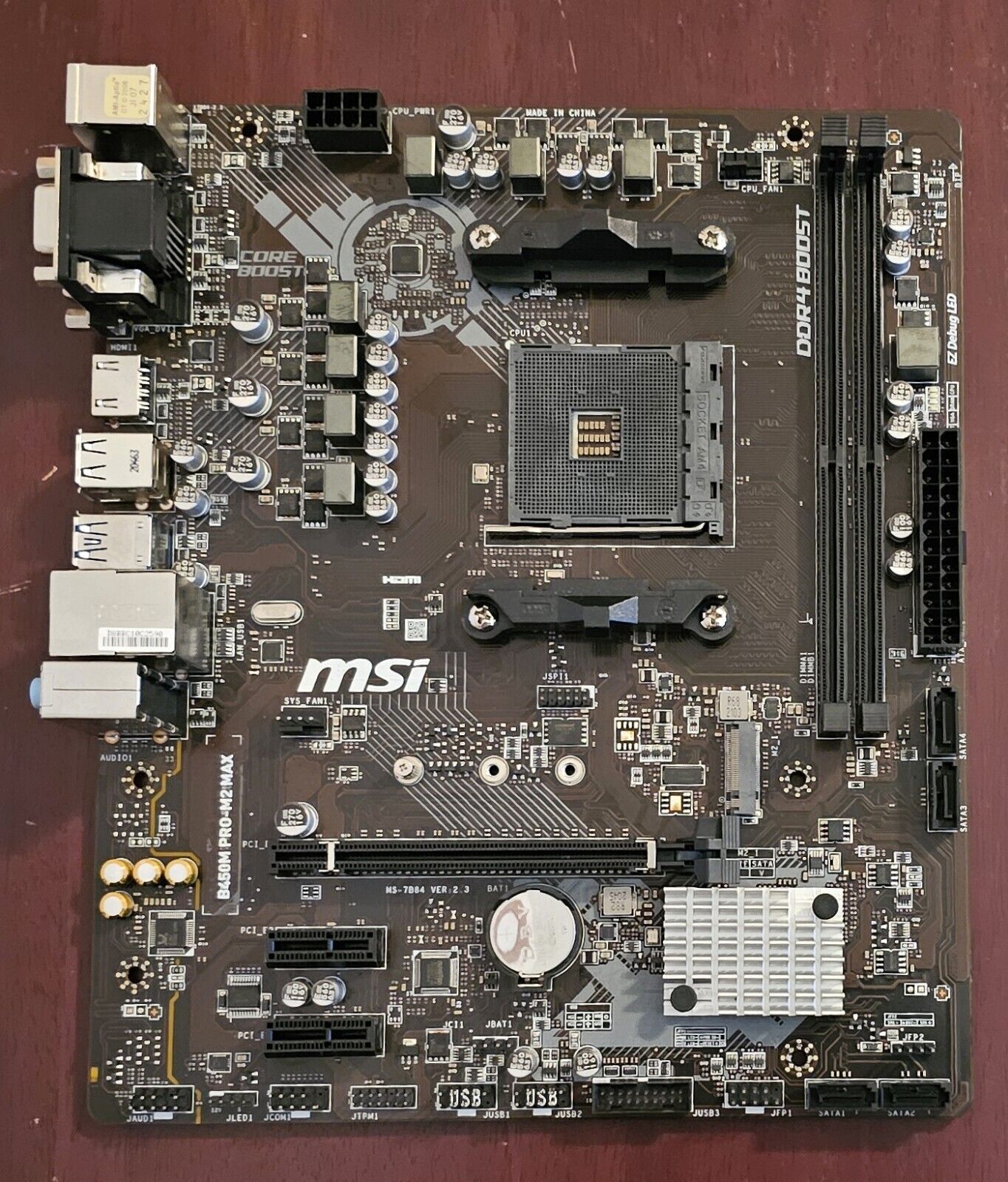**LATEST BIOS** MSI B450M PRO-M2 MAX AM4 AMD Ryzen MicroATX Gaming Motherboard