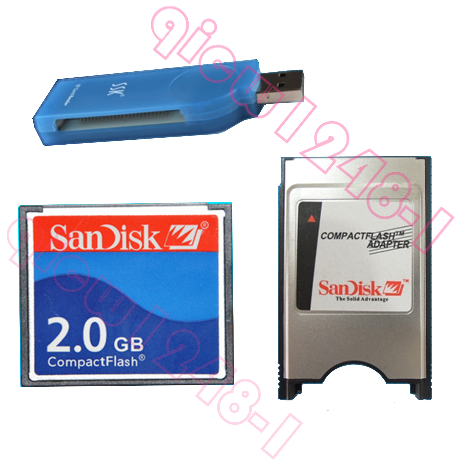2GB CNC CF Compact Flash card+CF-PCMCIA Adapter+SSK USB2.0 Card reader FANUC