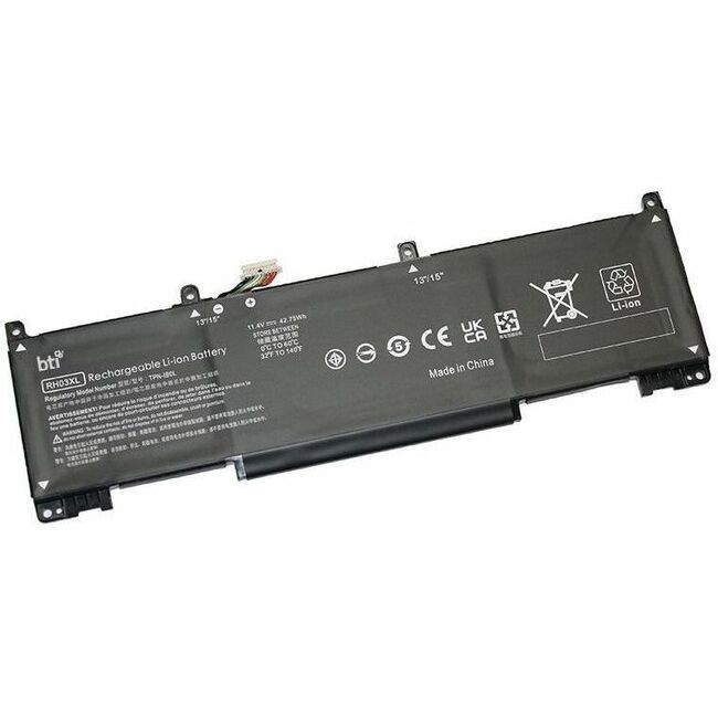 BTI 3-Cell 11.4V 3750mAh Replacement Li-Ion Battery for Select HP M75599-005-BTI