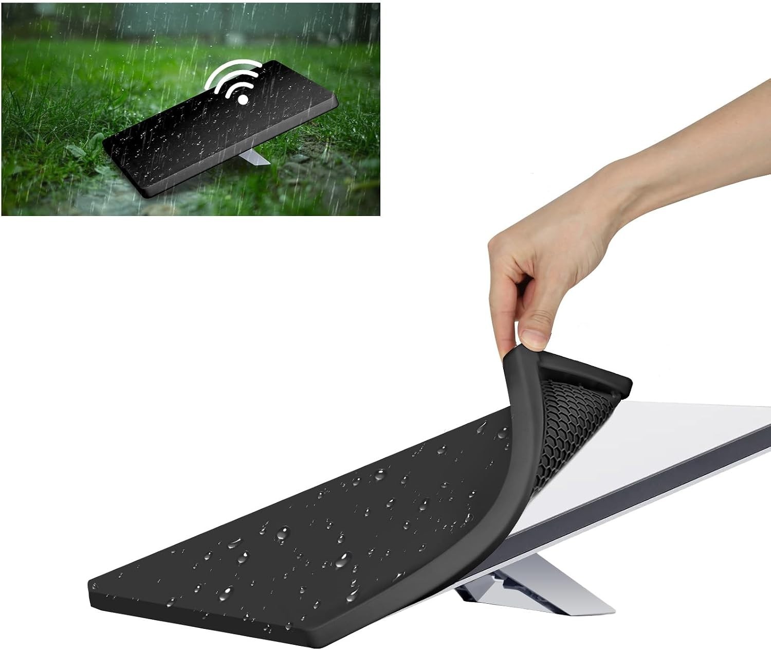 Luxury Starlink Mini Silicone Protective Cover - Waterproof & Stylish Black Case
