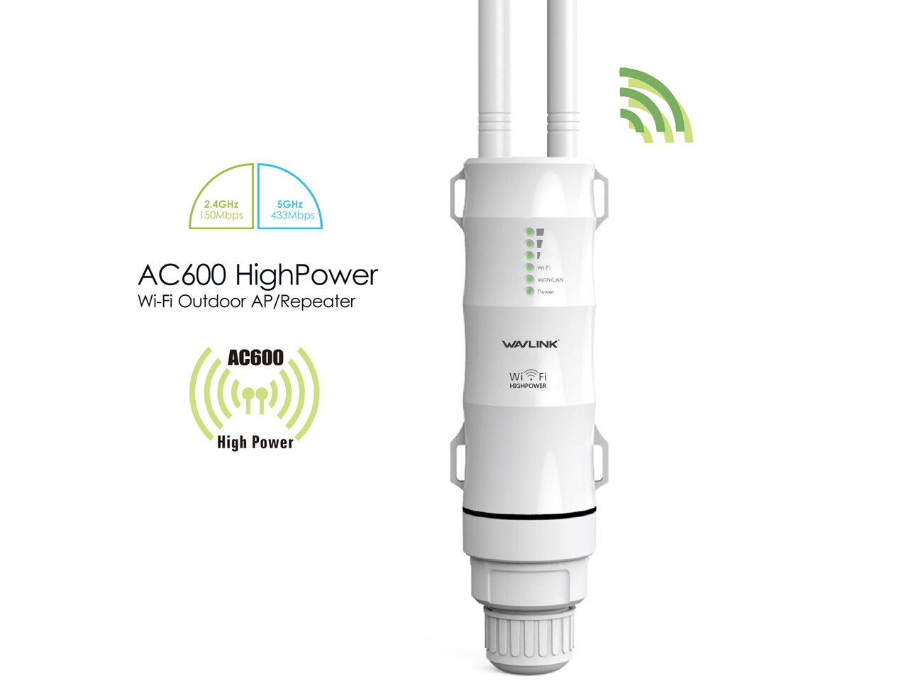 AC600 Outdoor WIFI Extender Wireless Router Dual Band Repeater ip65 for Camera