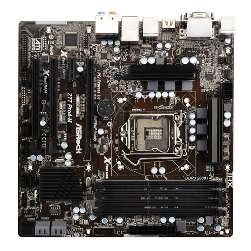 For ASRock Z77 PRO4-M Motherboard LGA1155 DDR3 Micro ATX Mainboard