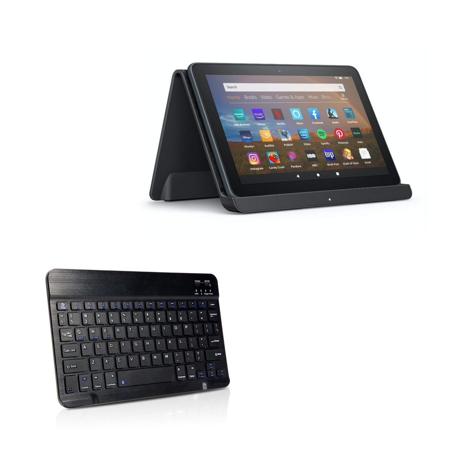 BoxWave Keyboard Compatible with Amazon Fire HD 8 (10th Gen 2020) - SlimKeys ...
