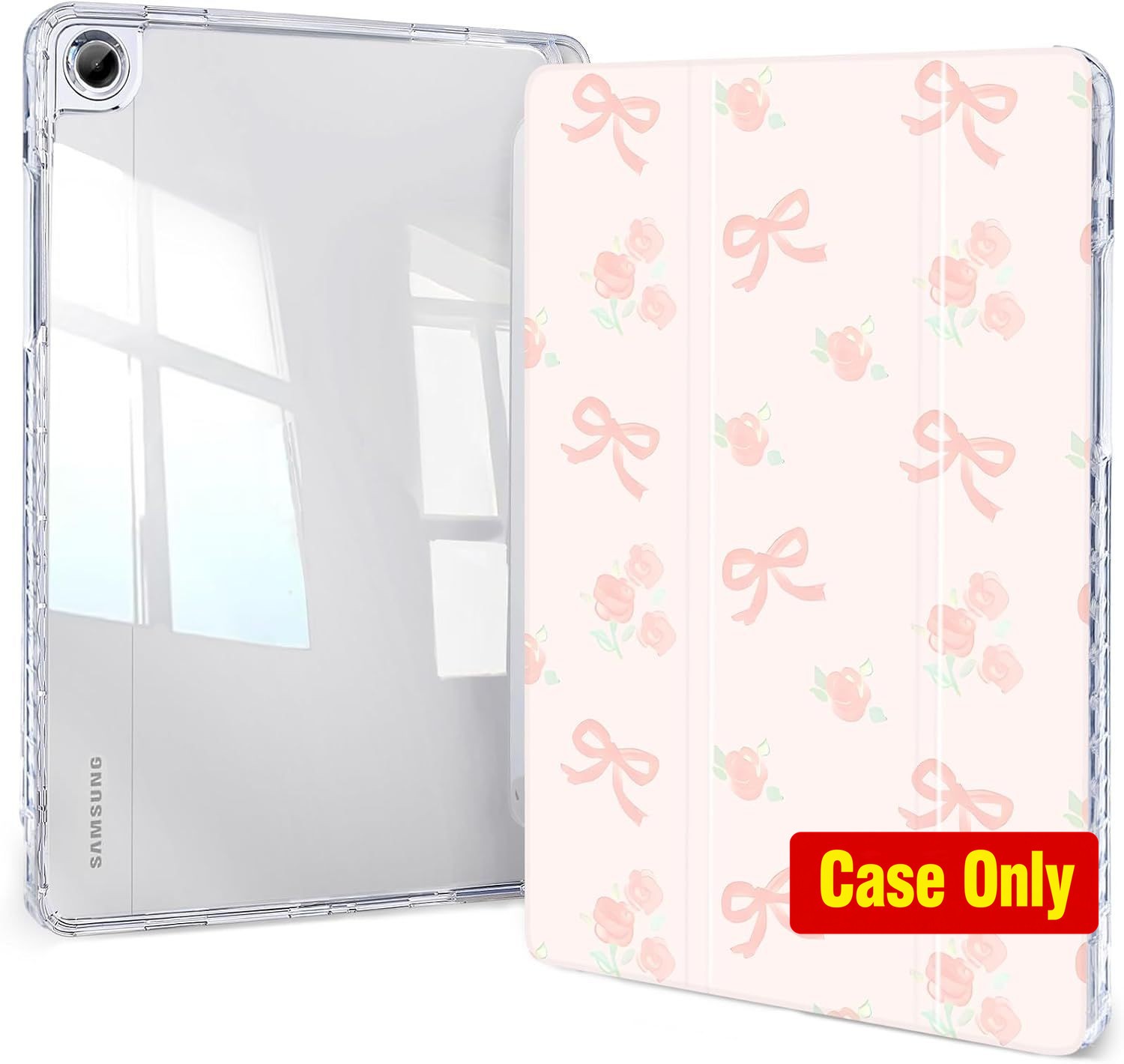 Slim Trifold Clear Back Case for 11" Samsung Galaxy Tab A9 Plus 2023 with Pencil