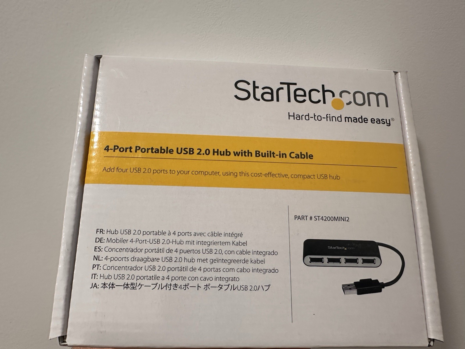 StarTech.com 4 Port USB C Hub to 4x USB-A  2.0 Mini Hub Bus-powered ST4200MINI2