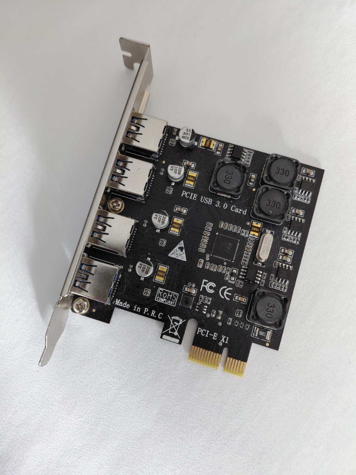 Expansion Card 2xUSB-C 2xUSB-A For Win/Mac/Linux 4-Port USB 3.0 PCIe 3.0/2.0