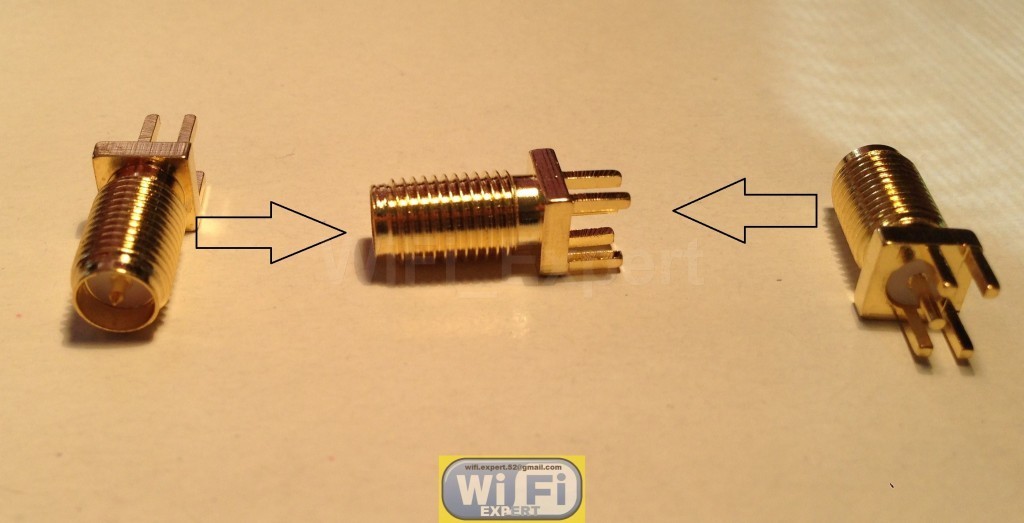 1 x PCB Mount LONG RP-SMA Female Coaxial Gold RF Straight Connector USA