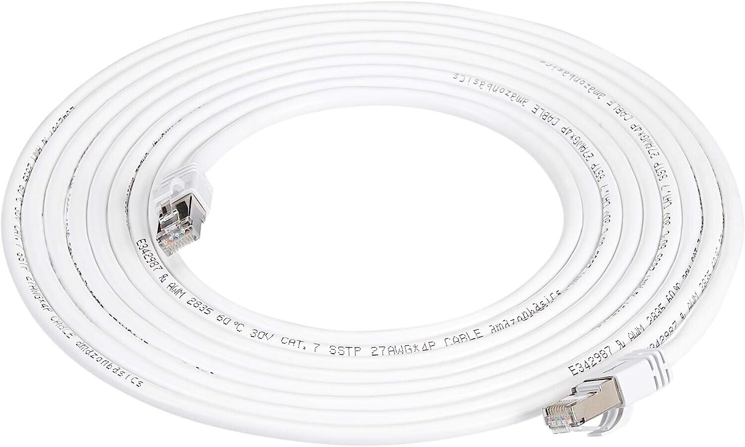 15 Ft RJ45 Cat 7 High-Speed Ethernet Patch Internet Cable, 10Gbps, 600MHz