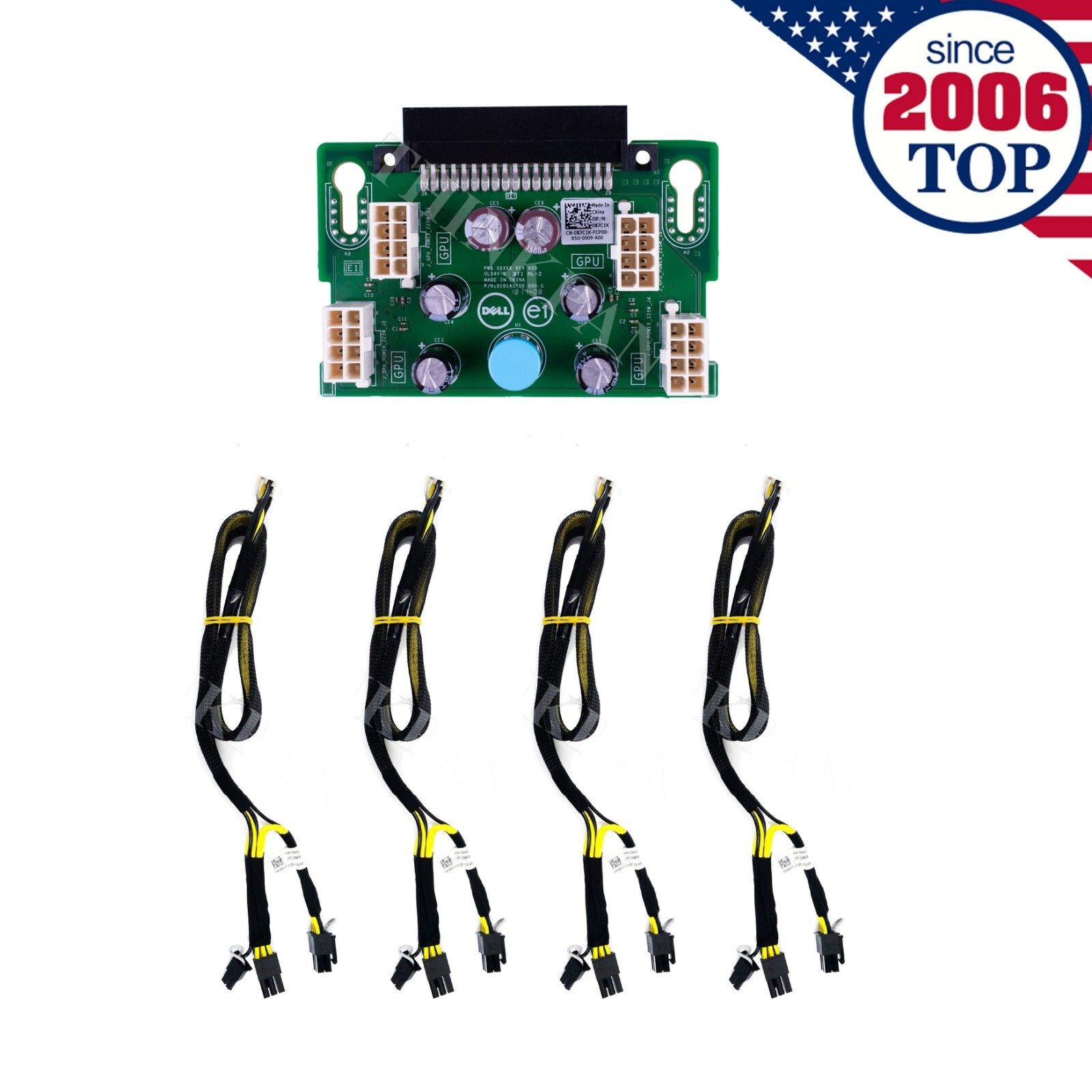 Dell Poweredge T630 T640 GPU Power Supply Expansion Board X7C1K+ 4x Cables DRXPD
