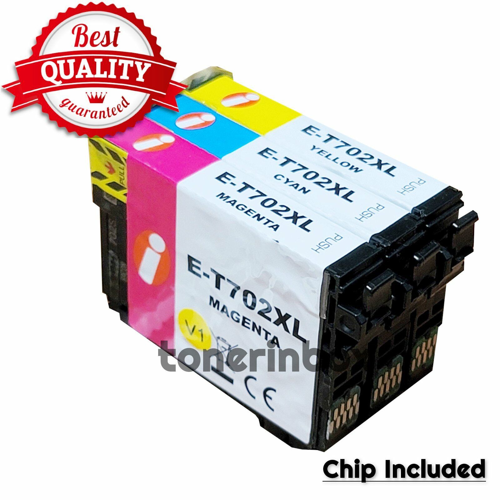 3pk T702XL 702XL CMY Ink Cartridges For Epson WorkForce WF-3720 WF-3730 WF-3733