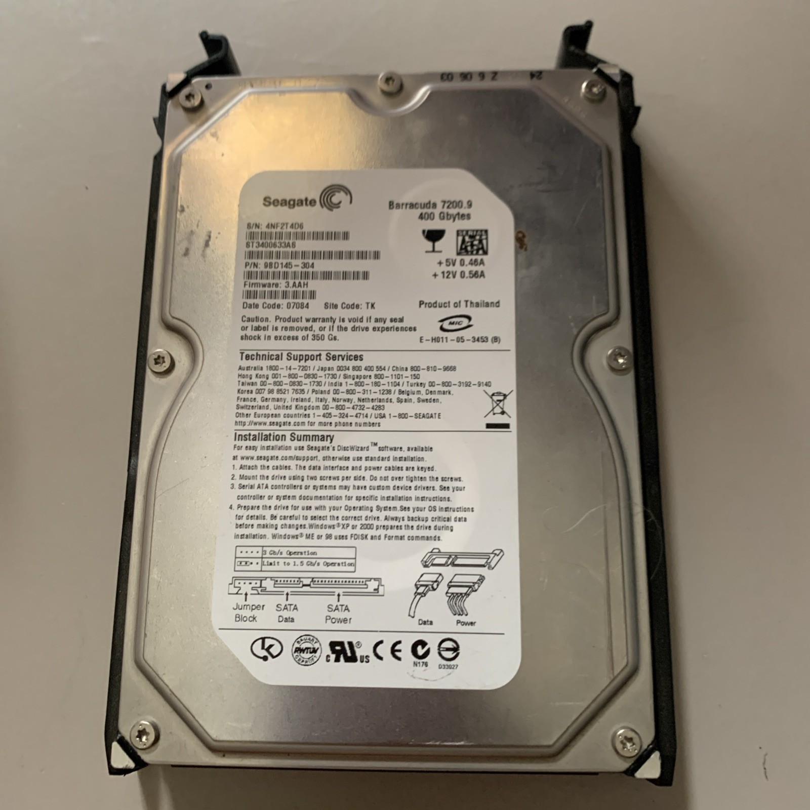 Seagate Barracuda  7200.9 400 Gb - 3.5" HDD