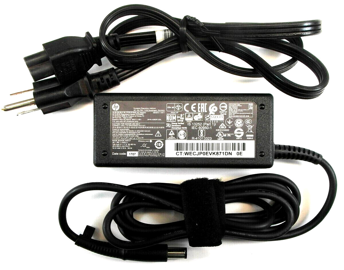 Genuine HP Laptop Charger AC Power Adapter 756413-002 693711-001 19.5V 3.33A 65W
