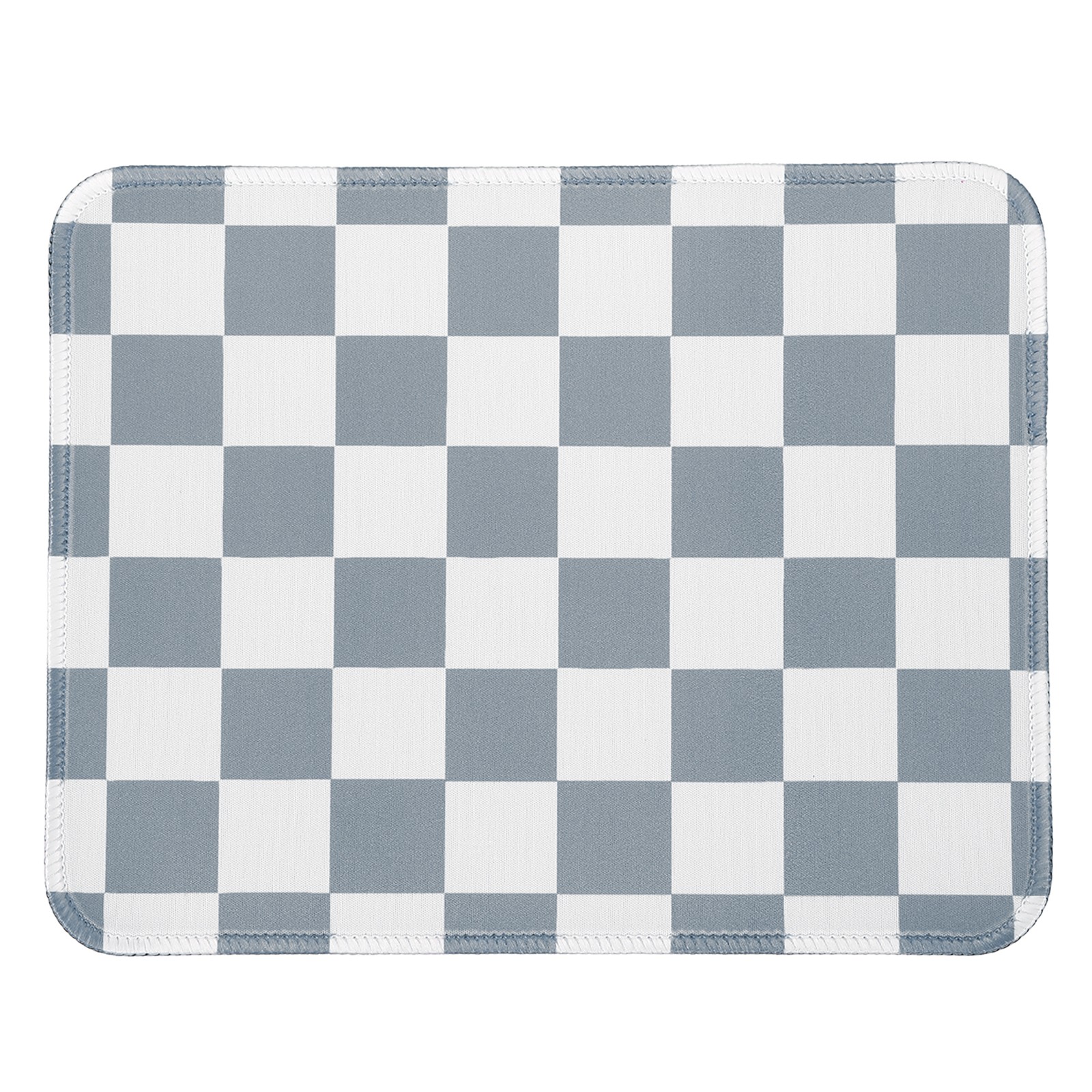 Checkered Mouse Pad Aesthetic Plaid Grid Mousepad 10.2x8.3", Gray/White