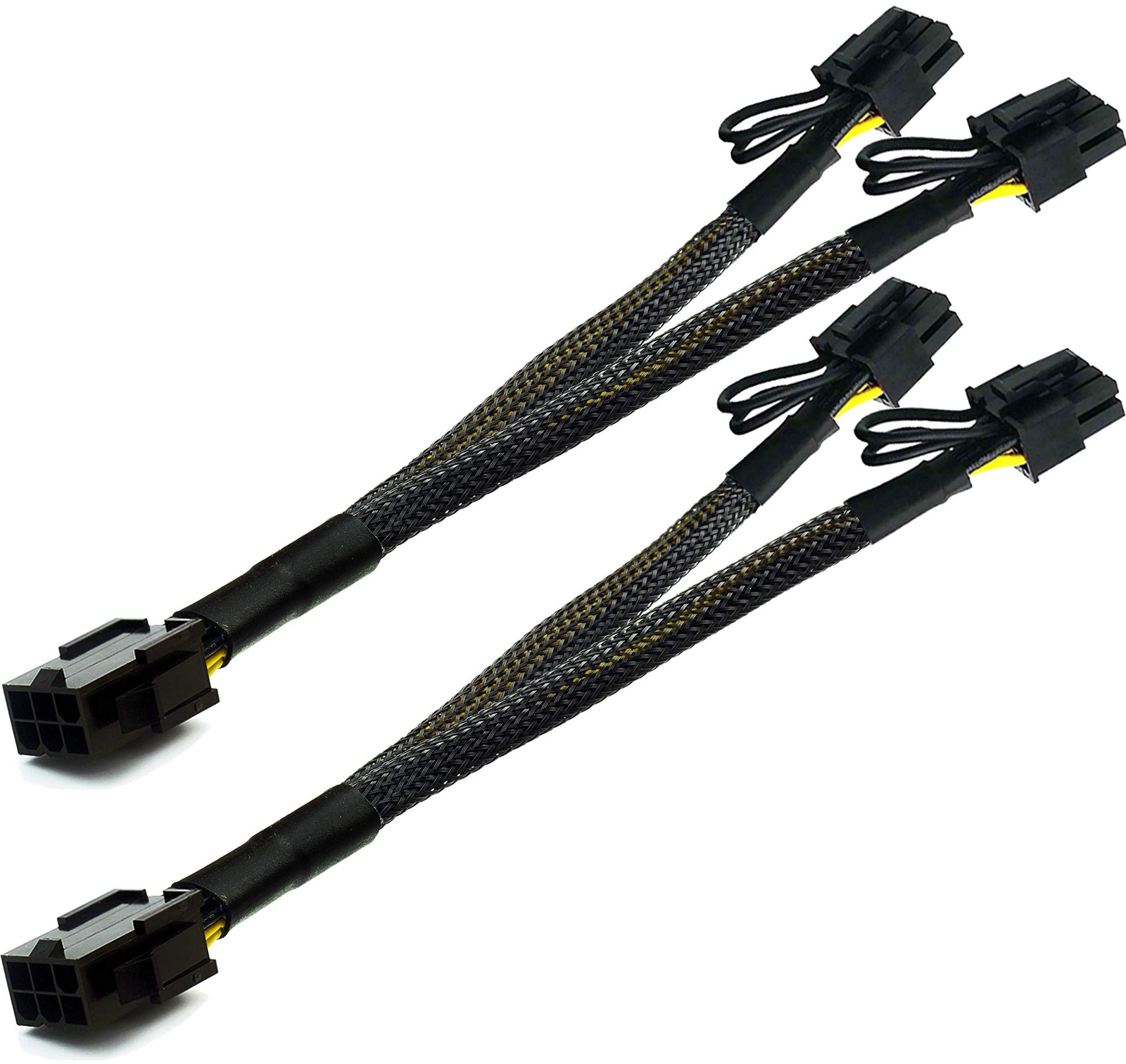 PCI-e 6 Pin to Dual PCIe 8 Pin (6+2) Graphics Card PCI Express Power Adapter ...