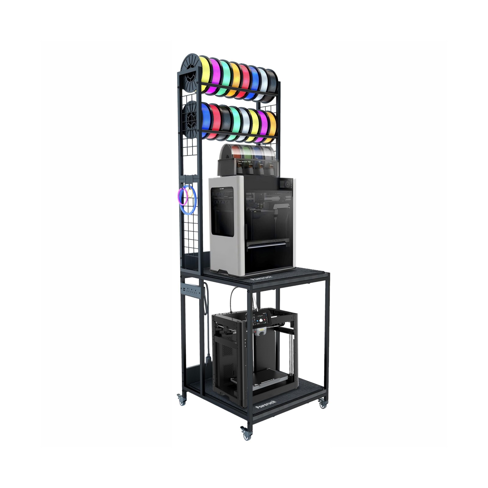 Heavy Duty PRT22 3D Printer Stand with Power Hub, High Density Polymer Vibrat...