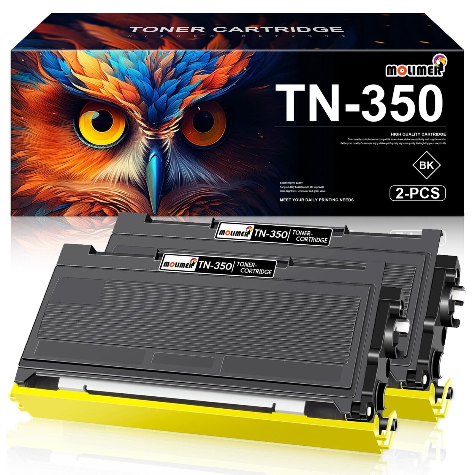 High Yield TN350 Toner Cartridge Replacement for Brother TN350 2 PK MFC-7820N