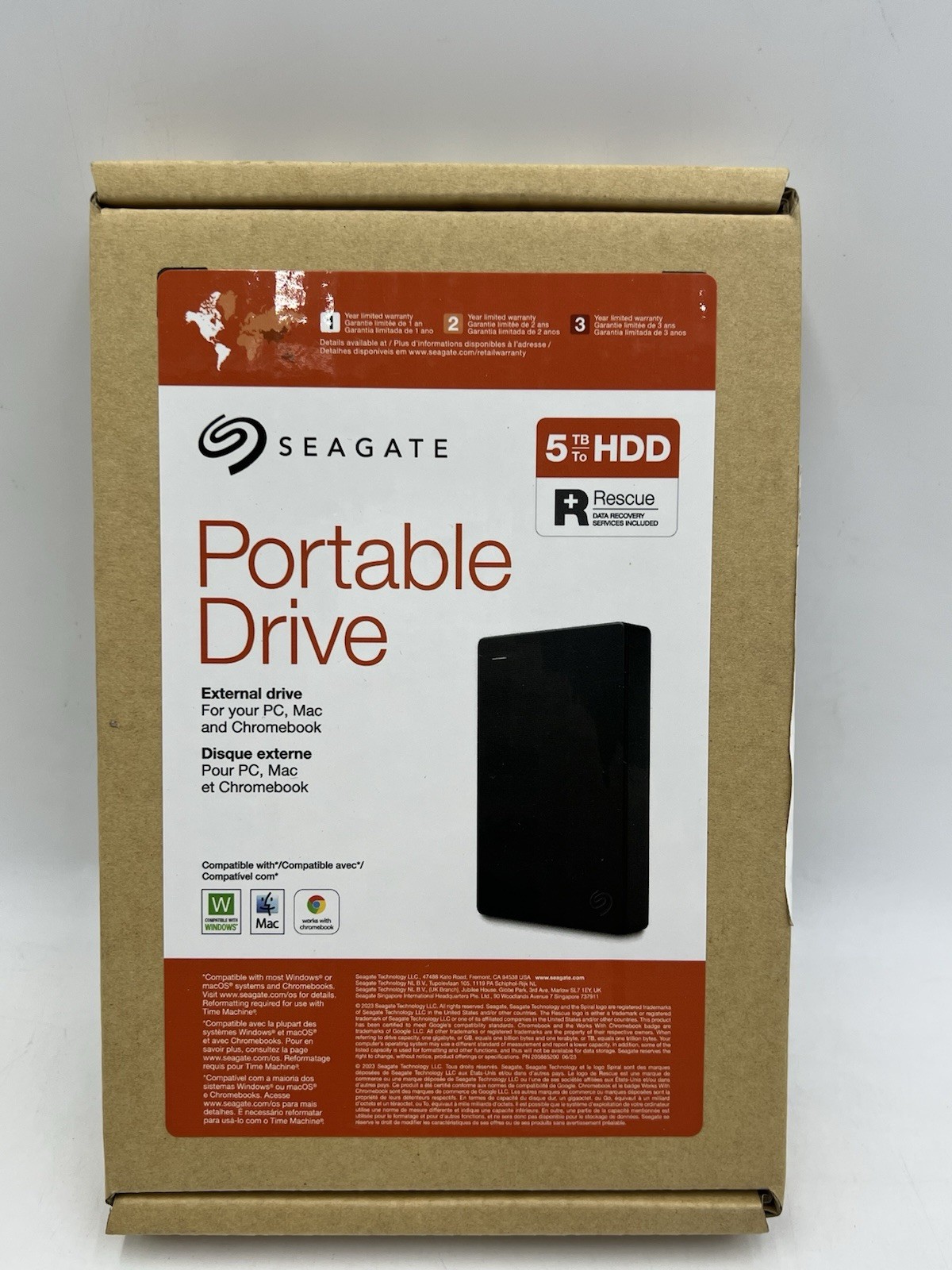 Seagate STGX5000400 5TB External Hard Drive For PC Mac Chromebook - New Sealed