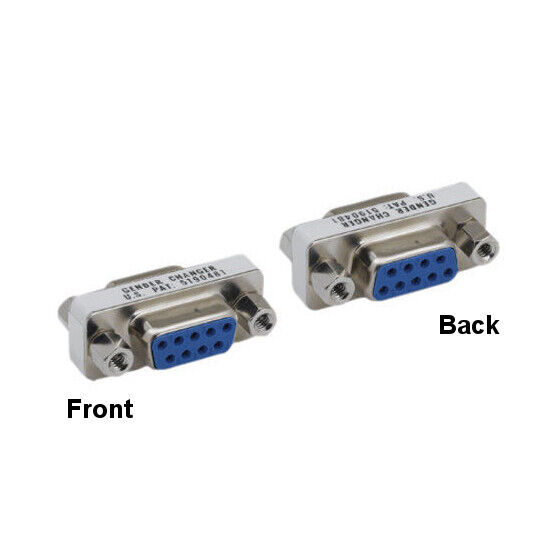 Kentek Mini DB9 Female to Female Adapter Connector Changer Serial Port RS232 Pin