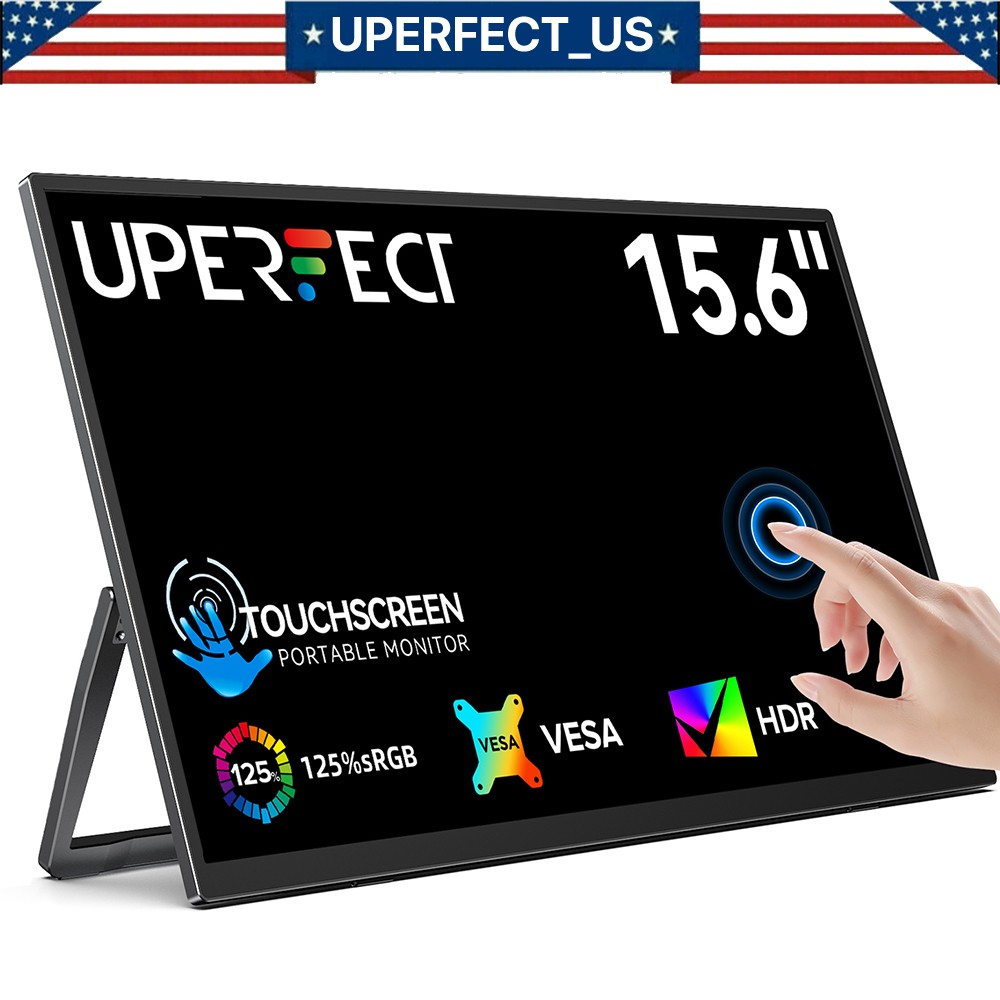 UPERFECT 2026 15.6" Touchscreen Portable Monitor 1080P For Xbox PS Gaming Switch