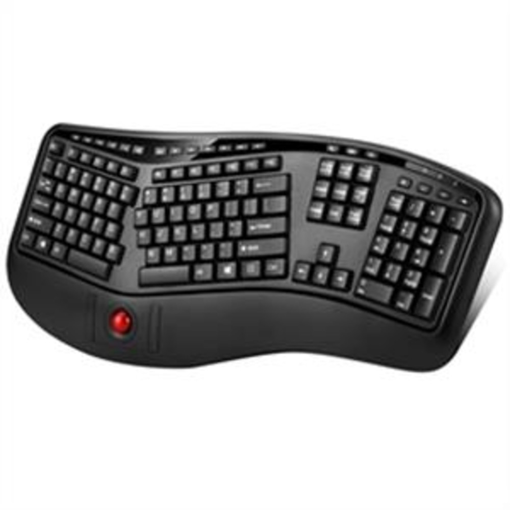Adesso WKB-3500UB Kb 2.4Ghz Wireless Desktop Ergonomic Trackball Keyboard Rtl