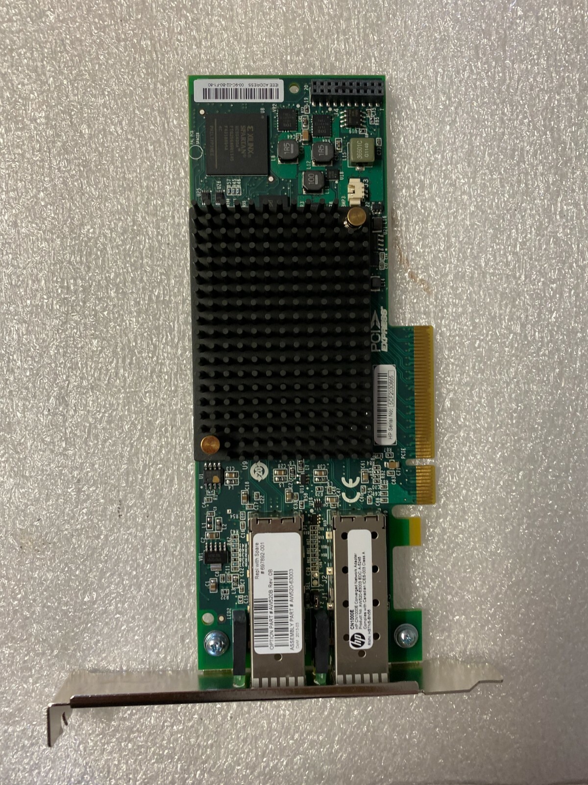 AW520-63002 I HP CN1000E 2-Port 10G CNA PCI-E Network Adapter