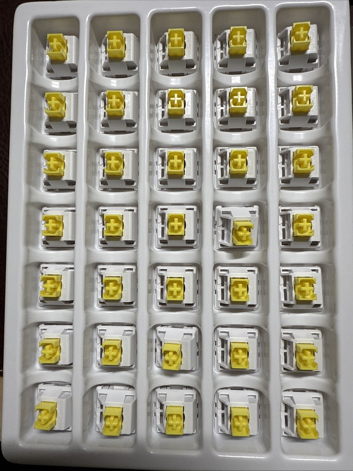 WS Wuque Studio Yellow Linear Switches for Mechanical Keyboard - 35 Count