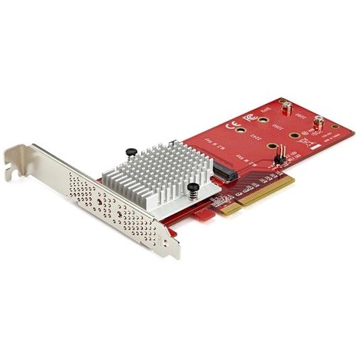 StarTech Dual M.2 PCIe SSD Adapter Card, x8 / x16 Dual NVMe or AHCI M.2 SSD to